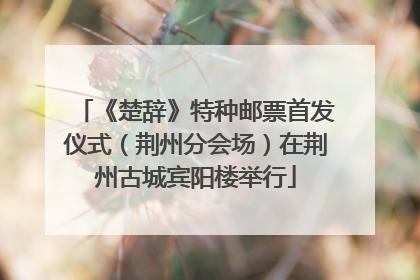 《楚辞》特种邮票首发仪式（荆州分会场）在荆州古城宾阳楼举行