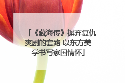 《藏海传》摒弃复仇爽剧的套路 以东方美学书写家国情怀