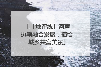 「地评线」河声丨执笔融合发展，描绘城乡共富美景