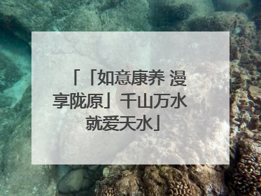 「如意康养 漫享陇原」千山万水 就爱天水