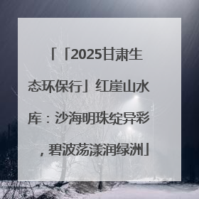 「2025甘肃生态环保行」红崖山水库：沙海明珠绽异彩，碧波荡漾润绿洲