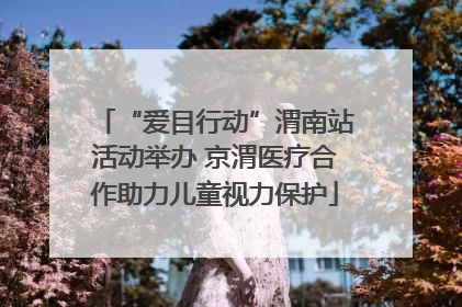 “爱目行动”渭南站活动举办 京渭医疗合作助力儿童视力保护