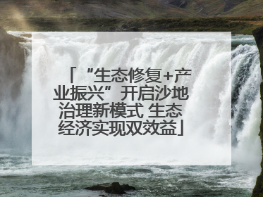 “生态修复+产业振兴”开启沙地治理新模式 生态经济实现双效益