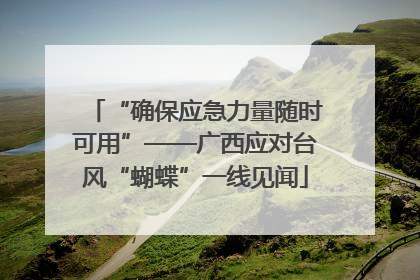 “确保应急力量随时可用”——广西应对台风“蝴蝶”一线见闻
