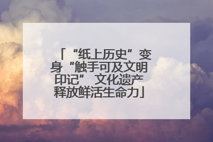 “纸上历史”变身“触手可及文明印记” 文化遗产释放鲜活生命力