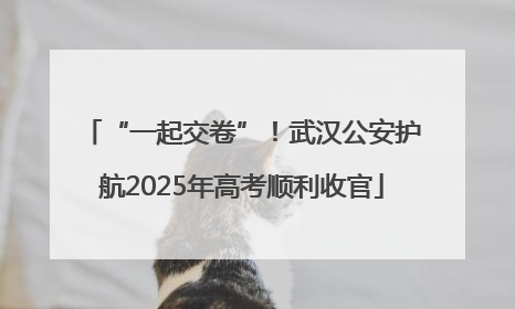 “一起交卷”！武汉公安护航2025年高考顺利收官