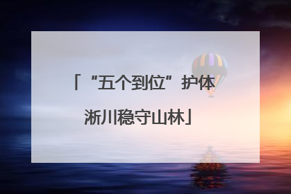 “五个到位”护体 淅川稳守山林