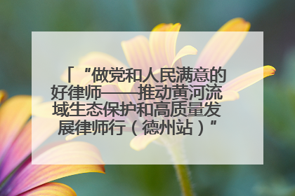 “做党和人民满意的好律师——推动黄河流域生态保护和高质量发展律师行（德州站）”活动成功举办