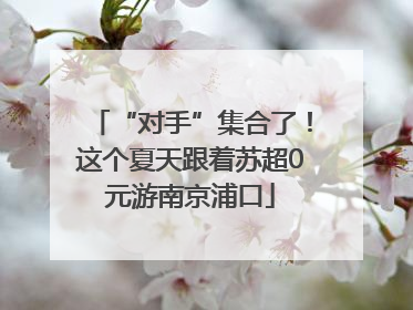 “对手”集合了！这个夏天跟着苏超0元游南京浦口