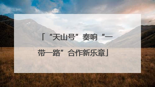 “天山号”奏响“一带一路”合作新乐章
