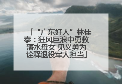“广东好人”林佳泰：狂风巨浪中勇救落水母女 见义勇为诠释退役军人担当
