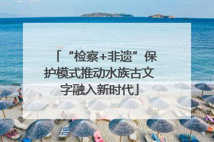 “检察+非遗”保护模式推动水族古文字融入新时代
