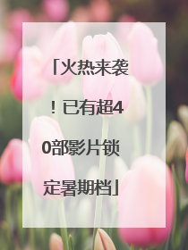 火热来袭！已有超40部影片锁定暑期档