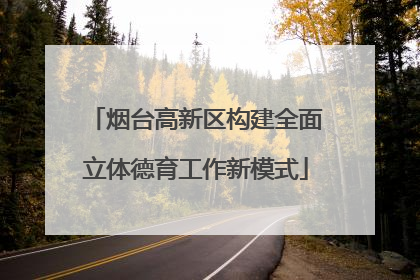 烟台高新区构建全面立体德育工作新模式