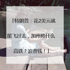 特朗普：花2美元就能飞过去，加州修什么高铁？浪费钱！