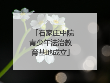 石家庄中院青少年法治教育基地成立