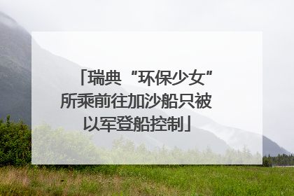 瑞典“环保少女”所乘前往加沙船只被以军登船控制