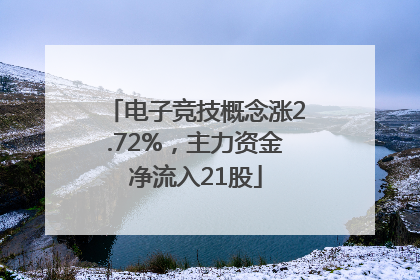 电子竞技概念涨2.72%，主力资金净流入21股