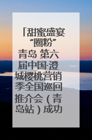 甜蜜盛宴 “圈粉”青岛 第六届中国·澄城樱桃营销季全国巡回推介会（青岛站）成功举办