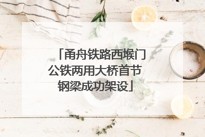 甬舟铁路西堠门公铁两用大桥首节钢梁成功架设