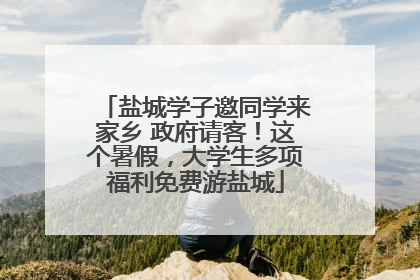 盐城学子邀同学来家乡 政府请客！这个暑假，大学生多项福利免费游盐城