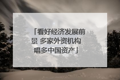 看好经济发展前景 多家外资机构唱多中国资产