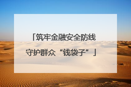 筑牢金融安全防线 守护群众“钱袋子”