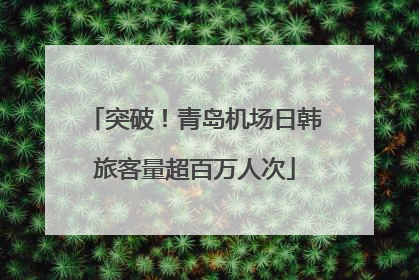 突破！青岛机场日韩旅客量超百万人次
