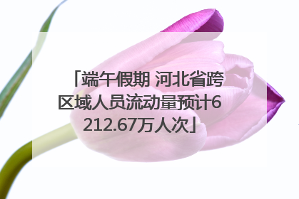端午假期 河北省跨区域人员流动量预计6212.67万人次