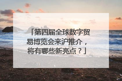第四届全球数字贸易博览会来沪推介，将有哪些新亮点？