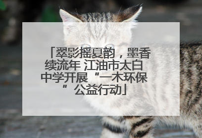 翠影摇夏韵，墨香续流年 江油市太白中学开展“一木环保”公益行动