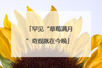 罕见“草莓满月”奇观就在今晚