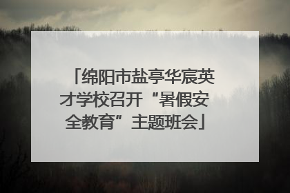 绵阳市盐亭华宸英才学校召开“暑假安全教育”主题班会