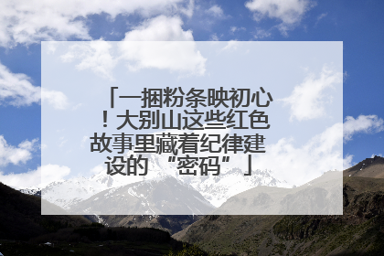 一捆粉条映初心！大别山这些红色故事里藏着纪律建设的 “密码”