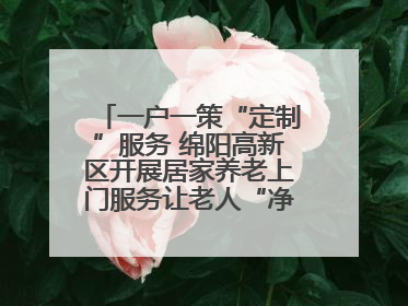 一户一策“定制”服务 绵阳高新区开展居家养老上门服务让老人“净”享安康