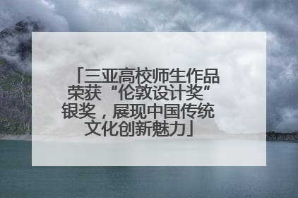 三亚高校师生作品荣获“伦敦设计奖”银奖，展现中国传统文化创新魅力