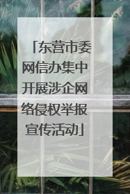 东营市委网信办集中开展涉企网络侵权举报宣传活动