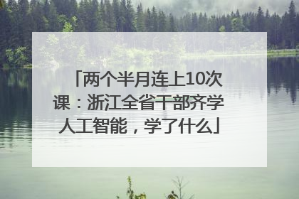 两个半月连上10次课：浙江全省干部齐学人工智能，学了什么