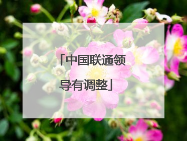 中国联通领导有调整