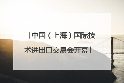 中国（上海）国际技术进出口交易会开幕