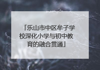乐山市中区牟子学校深化小学与初中教育的融合贯通
