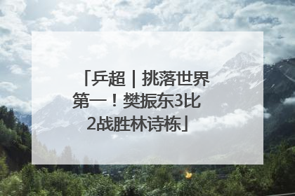 乒超｜挑落世界第一！樊振东3比2战胜林诗栋