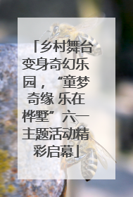 乡村舞台变身奇幻乐园，“童梦奇缘 乐在桦墅”六一主题活动精彩启幕