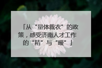 从“量体裁衣”的政策，感受济南人才工作的“精”与“暖”