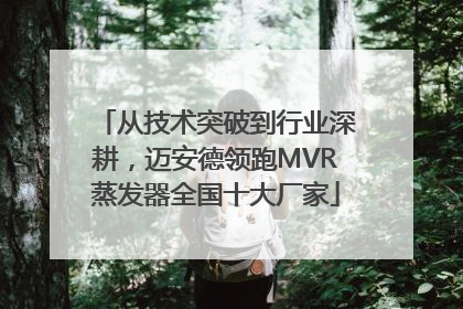 从技术突破到行业深耕，迈安德领跑MVR蒸发器全国十大厂家