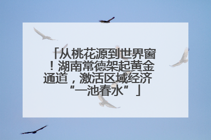 从桃花源到世界窗！湖南常德架起黄金通道，激活区域经济“一池春水”