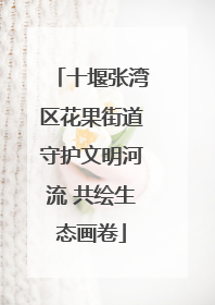 十堰张湾区花果街道守护文明河流 共绘生态画卷