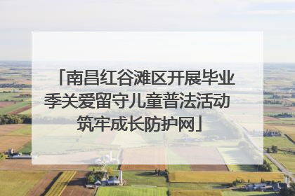 南昌红谷滩区开展毕业季关爱留守儿童普法活动 筑牢成长防护网