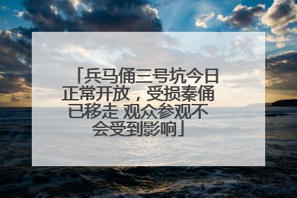 兵马俑三号坑今日正常开放，受损秦俑已移走 观众参观不会受到影响