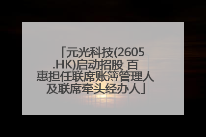 元光科技(2605.HK)启动招股 百惠担任联席账簿管理人及联席牵头经办人